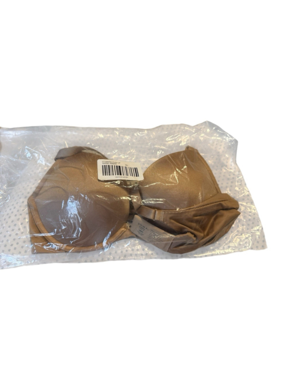 Soma Stunning Push Up Bra 36C Warm Amber Nude Beige Underwire NWT $74
